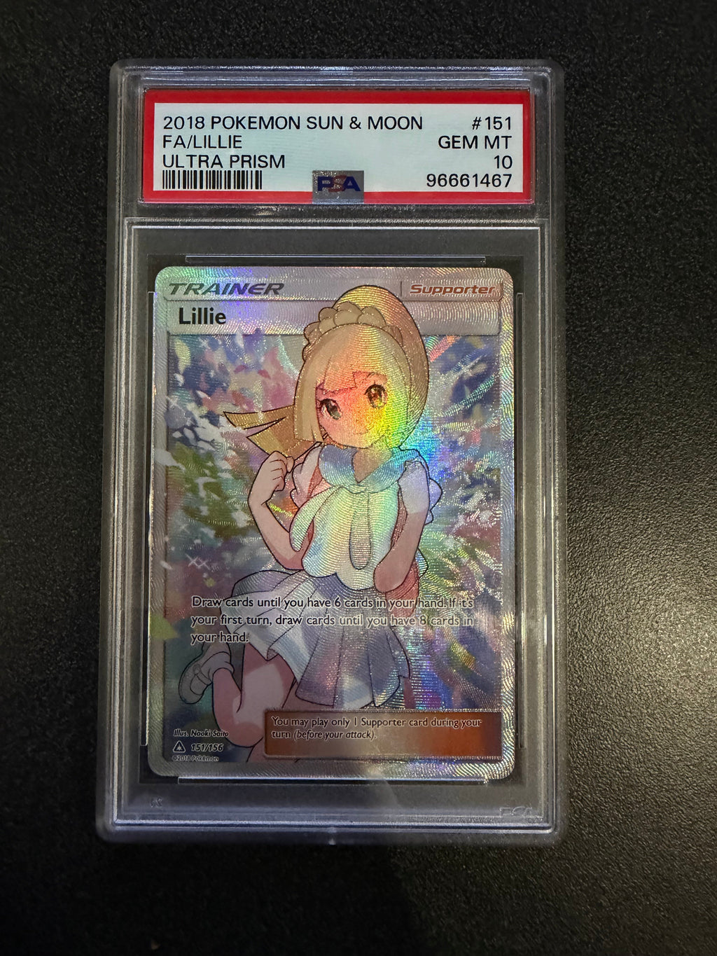 Pokemon: PSA 10 Lillie - Full Art - Ultra Prism