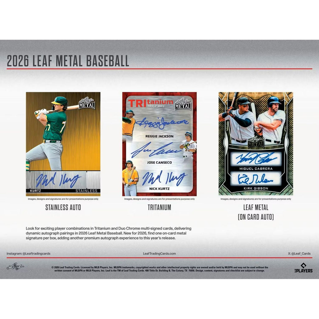 2026 Leaf Metal Baseball Jumbo Box