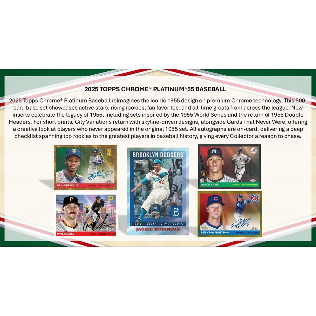 2025 Topps Chrome Platinum '55 Baseball Hobby Box