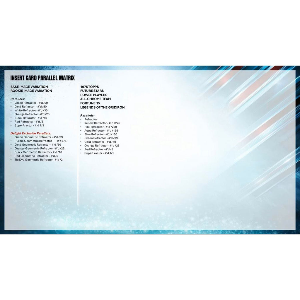 2025 Topps Chrome Football Jumbo Box