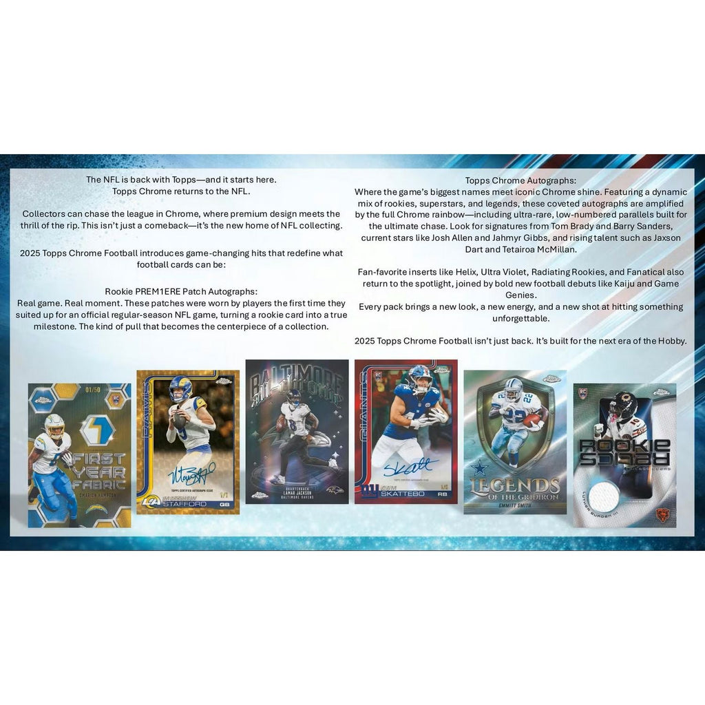 2025 Topps Chrome Football Jumbo Box