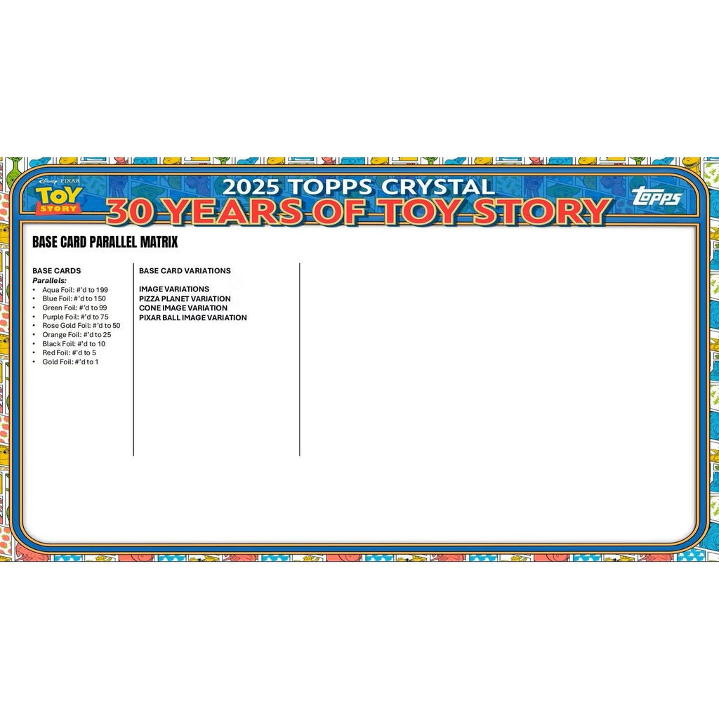 2025 Topps Pixar Crystal 30 Years of Toy Story Hobby Box