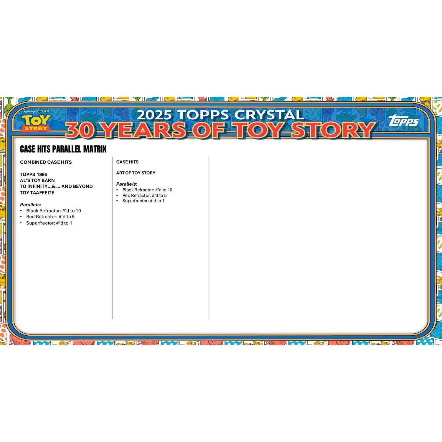 2025 Topps Pixar Crystal 30 Years of Toy Story Hobby Box