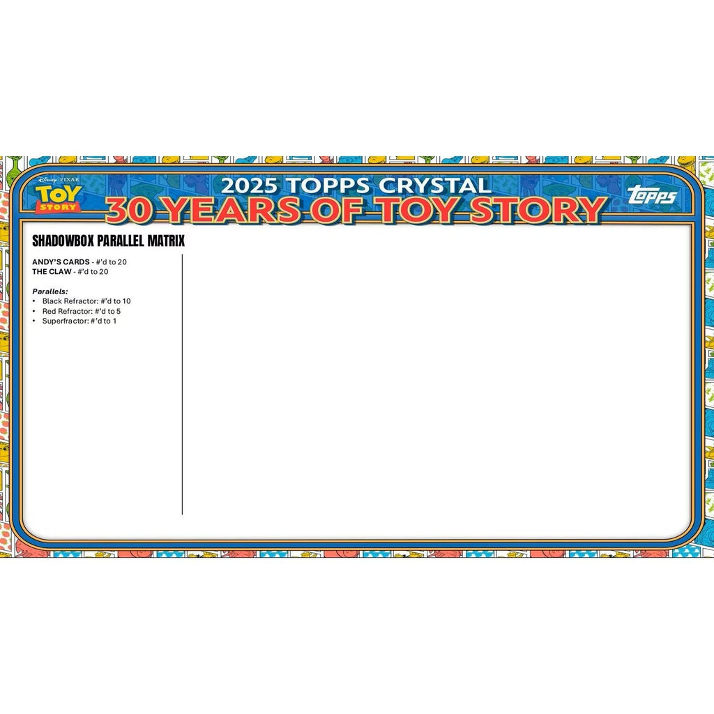 2025 Topps Pixar Crystal 30 Years of Toy Story Hobby Box