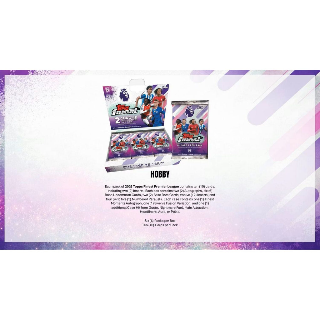 2026 Topps Finest Premier League EPL Soccer Hobby Box