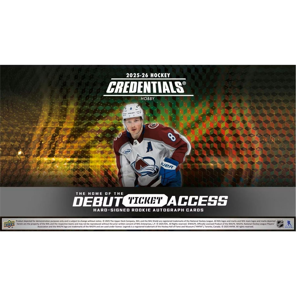 2025-26 Upper Deck Credentials Hockey Hobby Box *Contact Us To Order*