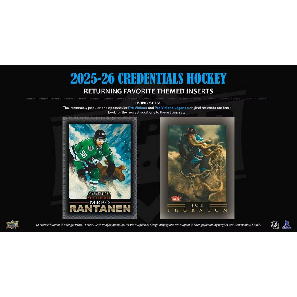 2025-26 Upper Deck Credentials Hockey Hobby Box *Contact Us To Order*