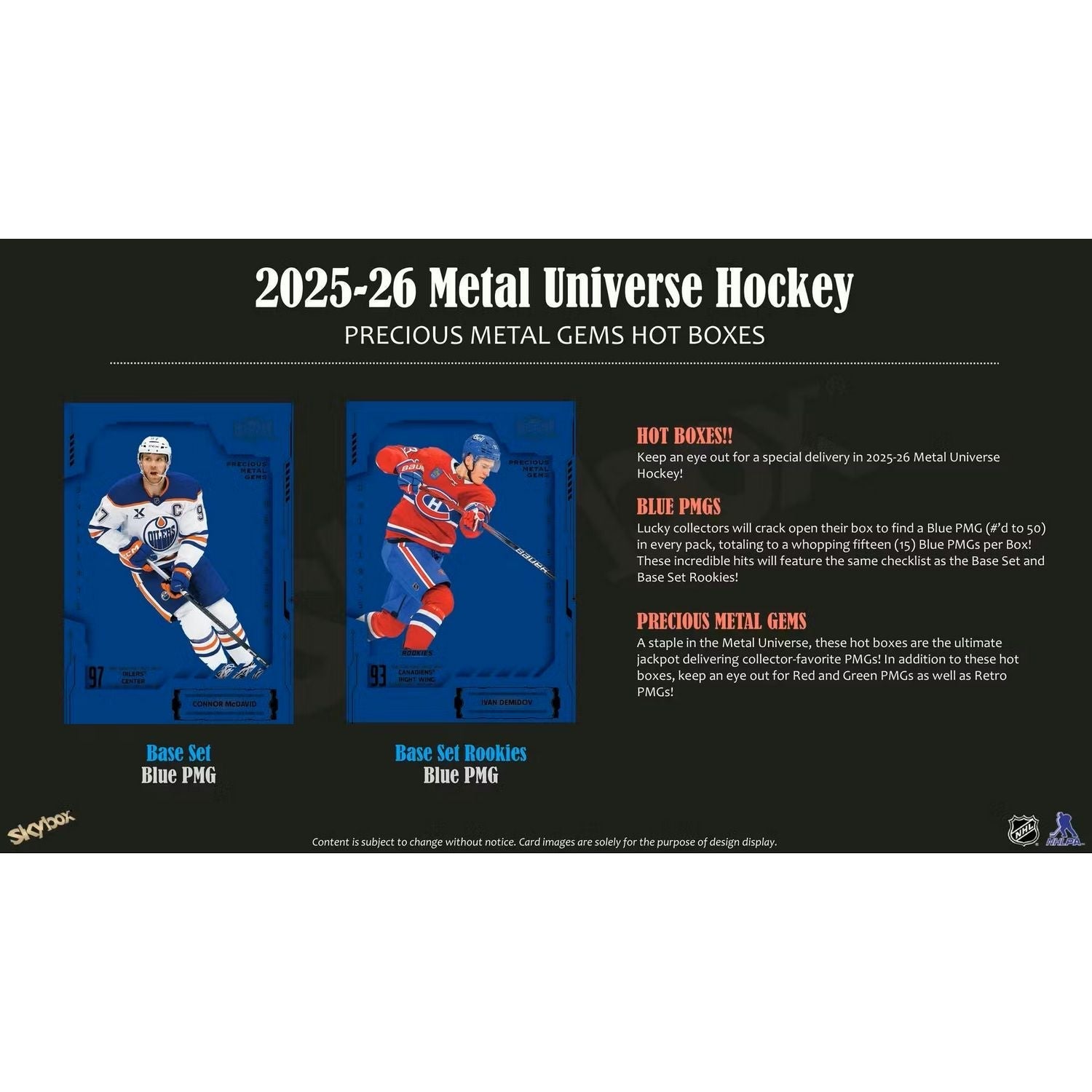 2025-26 Upper Deck Skybox Metal Universe Hockey Hobby Box *Contact Us To Order*