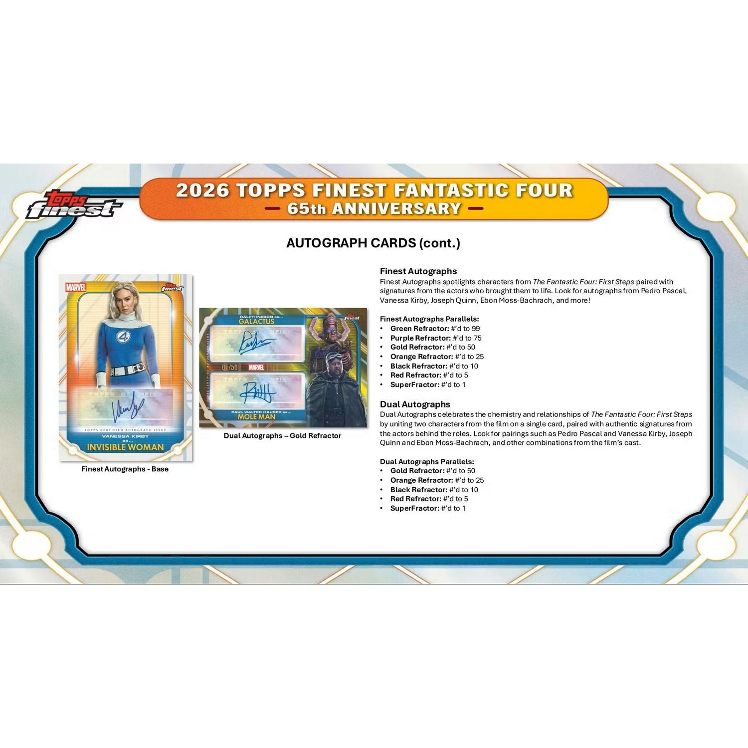 2026 Topps Finest: Fantastic Four 65th Anniversary Hobby Box