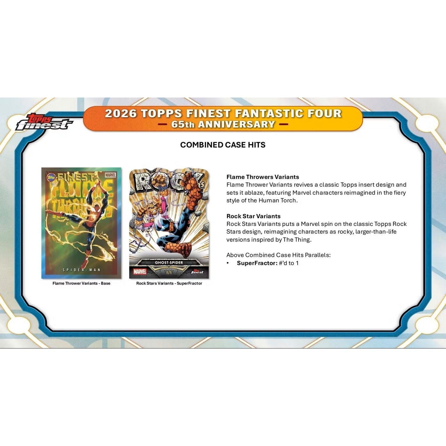2026 Topps Finest: Fantastic Four 65th Anniversary Hobby Box