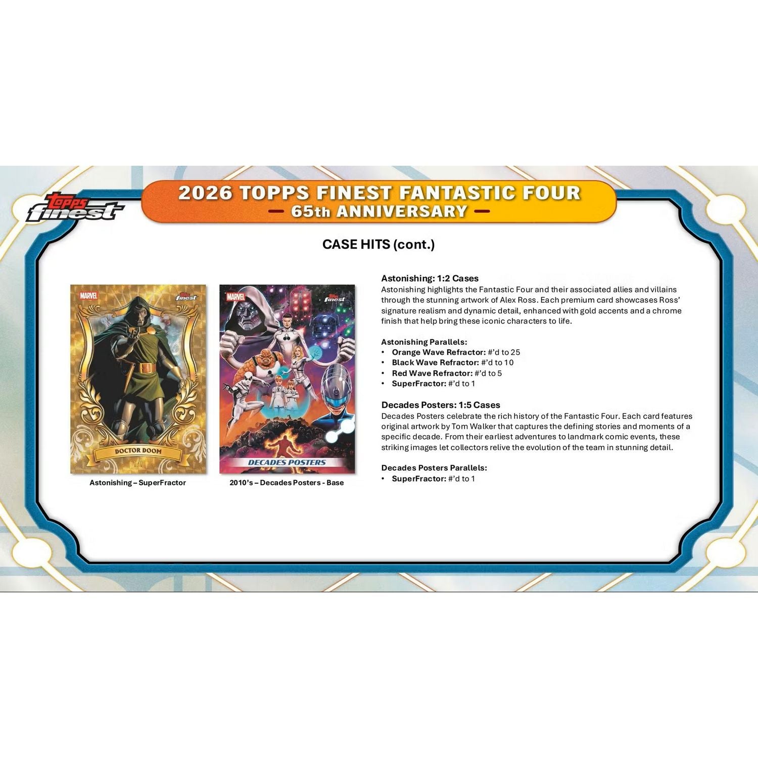 2026 Topps Finest: Fantastic Four 65th Anniversary Hobby Box