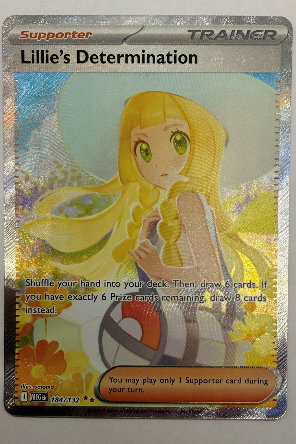 Lillie's Determination 184/132 Special Illustration Rare Mega Evolution NM (Copy)