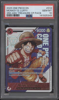Monkey D Luffy One Piece Card Game 3rd Anniversary Treasure Pack #014 PSA 10