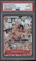 Portgas D Ace One Piece Card Game OP02 Manga Alternate Art #013 PSA 10