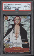 Shanks One Piece Card Game PRB01 Manga Alternate Art #120 PSA 10