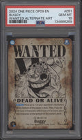 Buggy One Piece Card Game OP09 Wanted Alternate Art #051 PSA 10