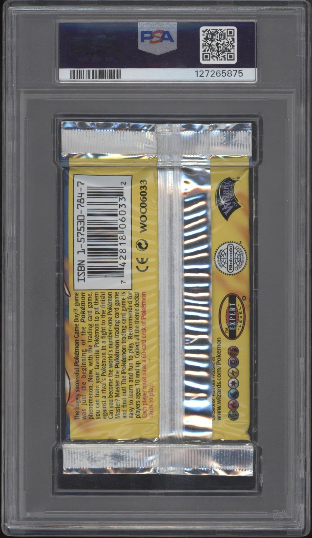 Base Set Pokemon Foil Charizard UK Booster Pack PSA 9 #2