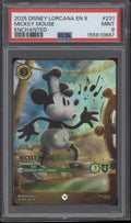Mickey Mouse Steamboat Pilot Disney Lorcana Fabled Enchanted #231 PSA 9