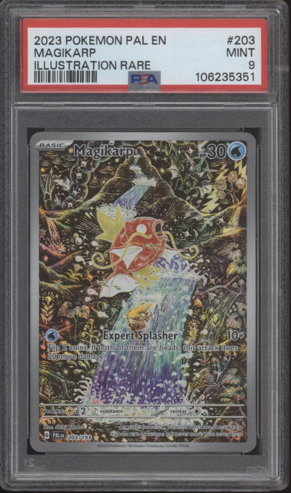 Magikarp Pokemon Paldea Evolved Illustration Rare #203 PSA 9 #1