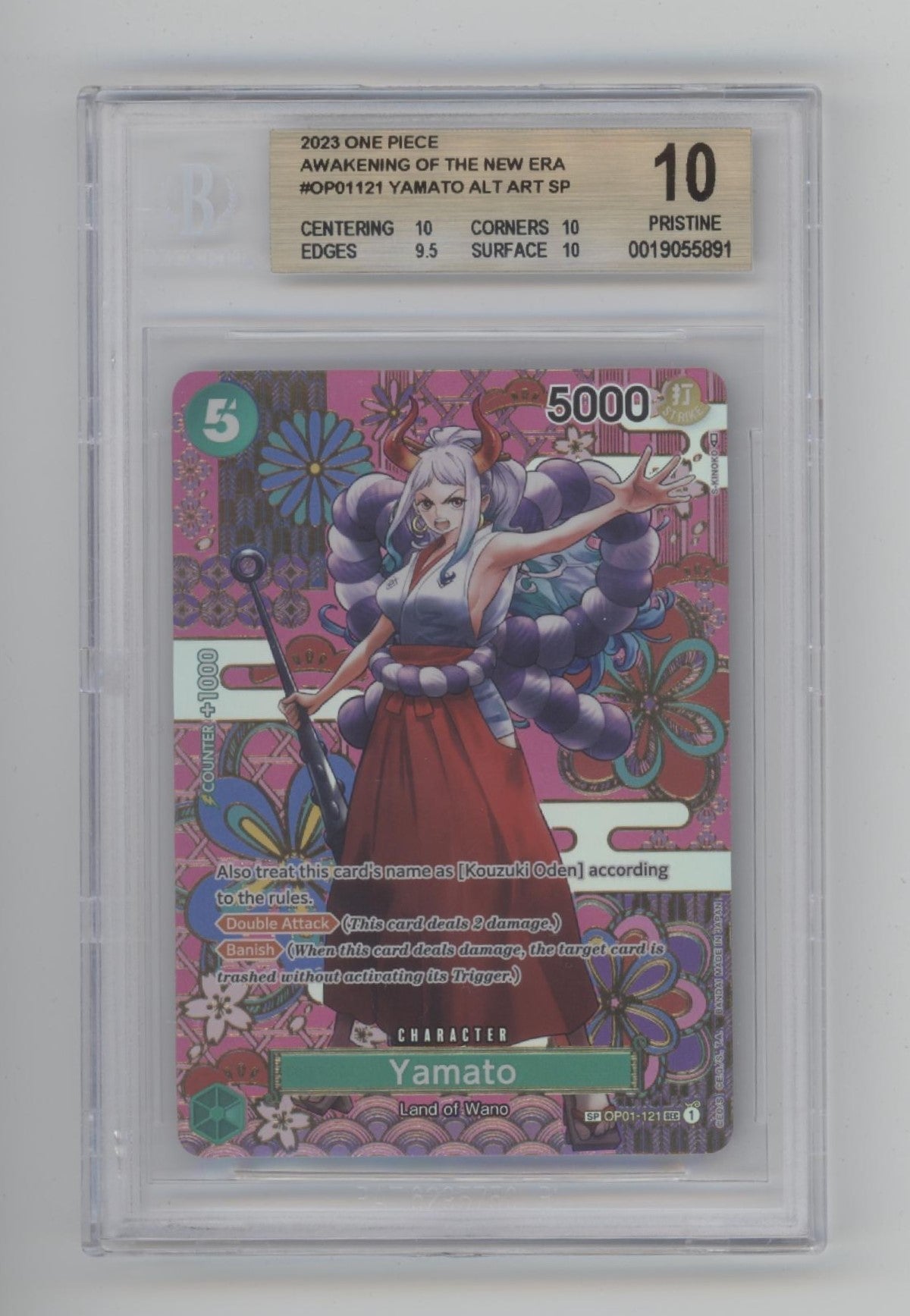Yamato One Piece Awakening of the New Era Alternate Art Beckett 10 Pristine