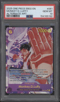 Monkey D Luffy One Piece Card Game EB02 Alternate Art #061 PSA 10
