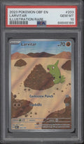 Larvitar Pokemon Obsidian Flames Illustration Rare #203 PSA 10