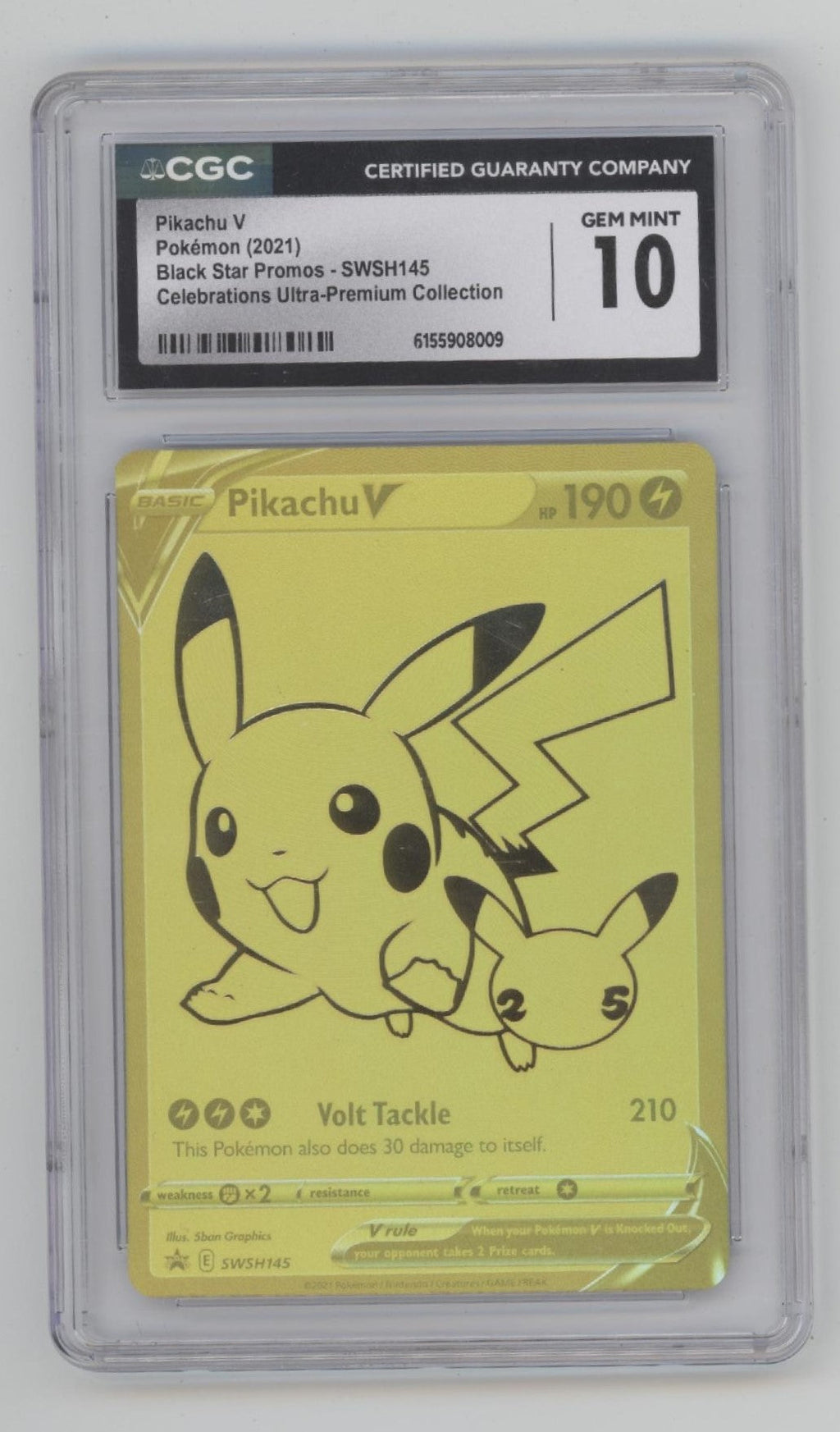 Pikachu V Pokemon Celebrations Ultra Premium Collection Promo #SWSH145 CGC 10 #1