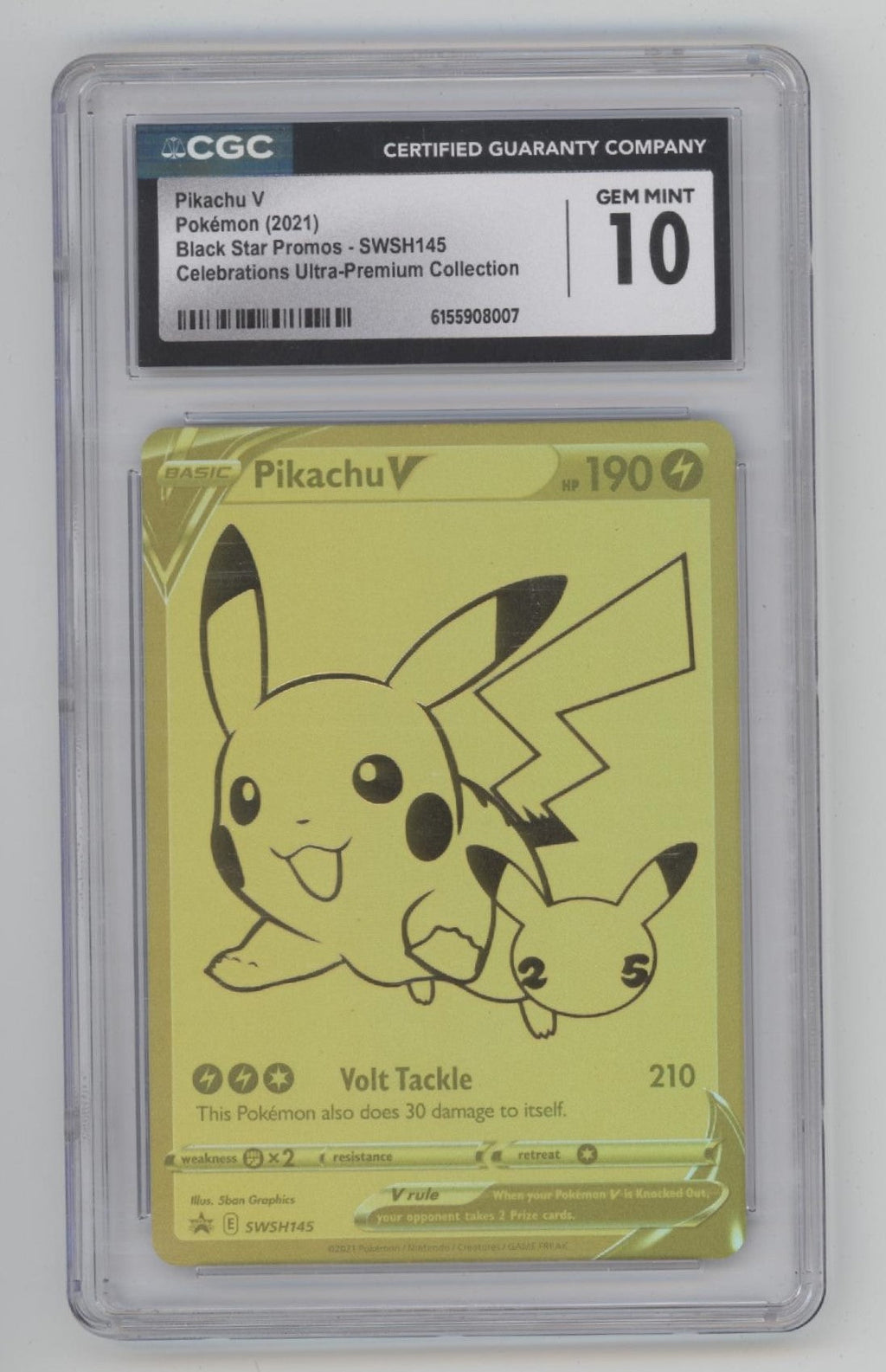 Pikachu V Pokemon Celebrations Ultra Premium Collection Promo #SWSH145 CGC 10 #2