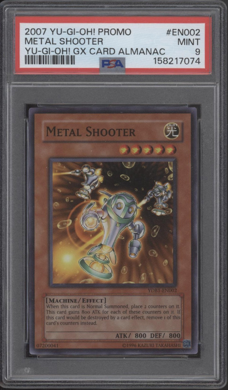 Metal Shooter Yu-Gi-Oh! GX Card Almanac English #EN002 PSA 9