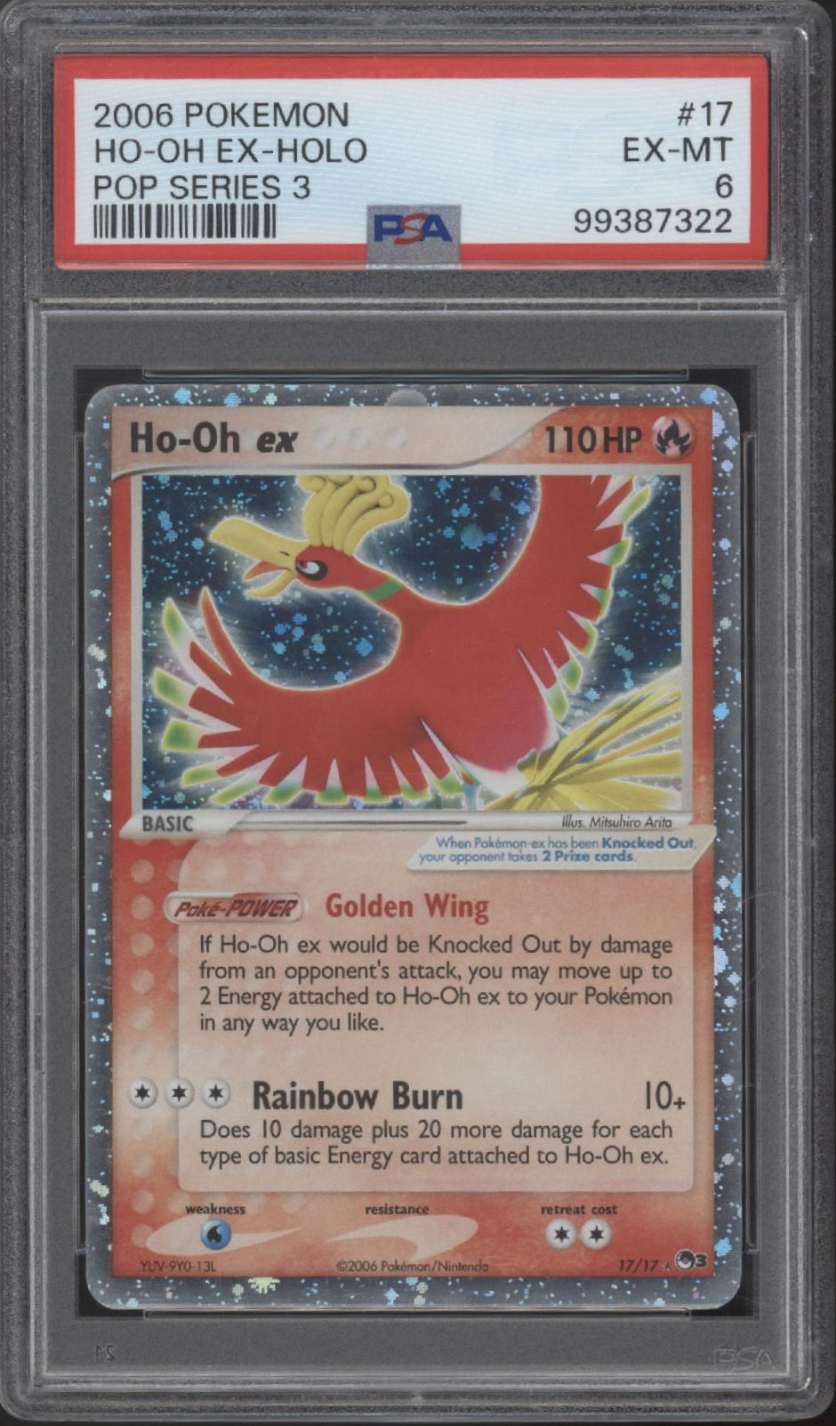 Ho-Oh ex Pokemon Pop Series 3 Holo #17 PSA 6
