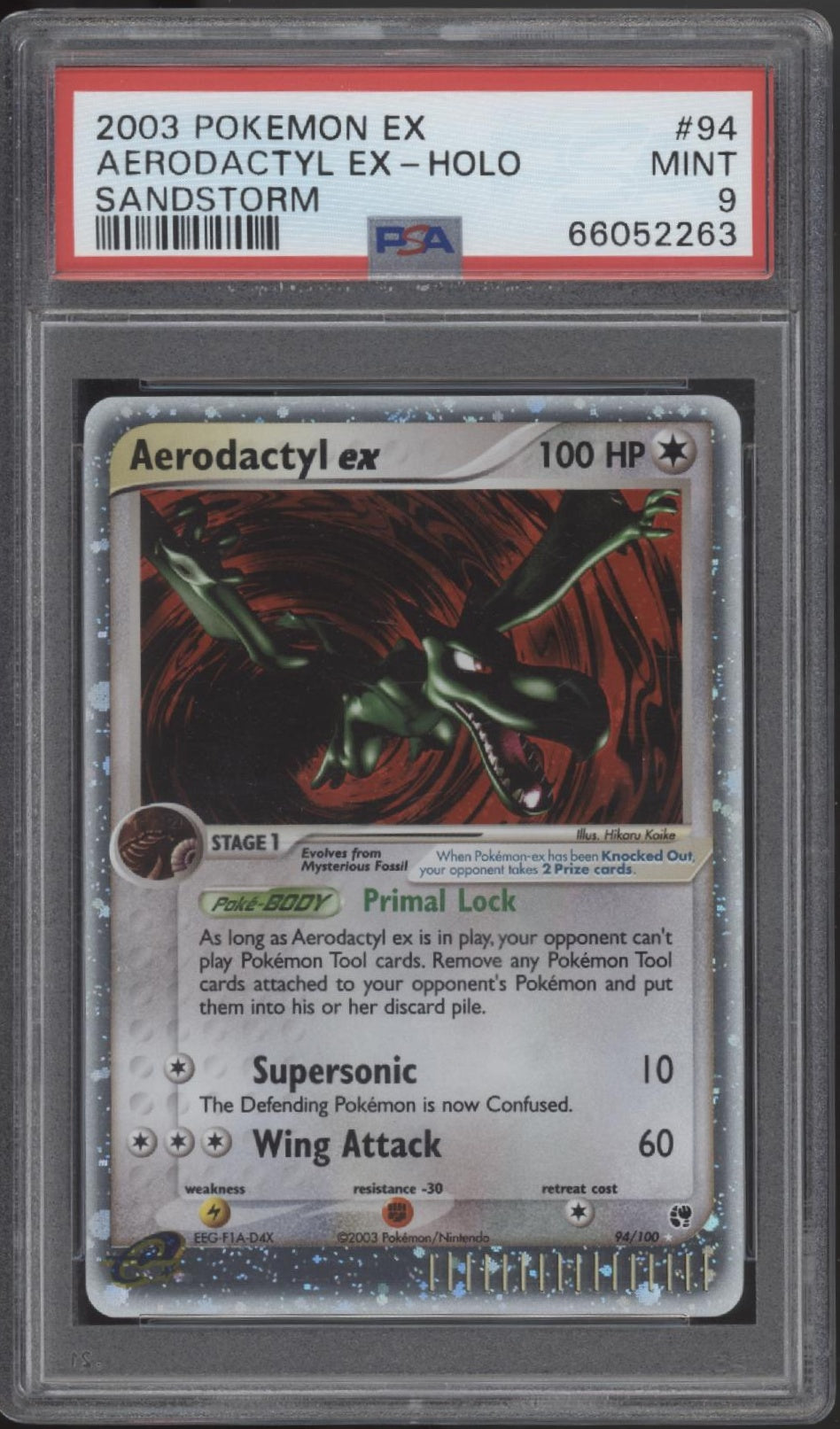 Aerodactyl ex Pokemon Sandstorm Holo #94 PSA 9