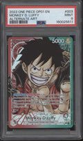 Monkey D Luffy One Piece Card Game OP01 Alternate Art #003 PSA 9