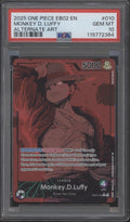Monkey D Luffy One Piece Card Game EB02 Alternate Art #010 PSA 10