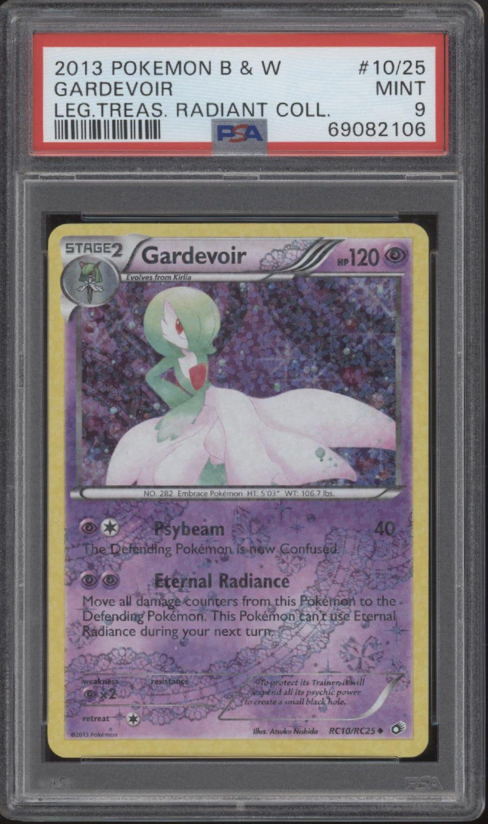 Gardevoir Pokemon Legendary Treasure Radiant Collection #10 PSA 8