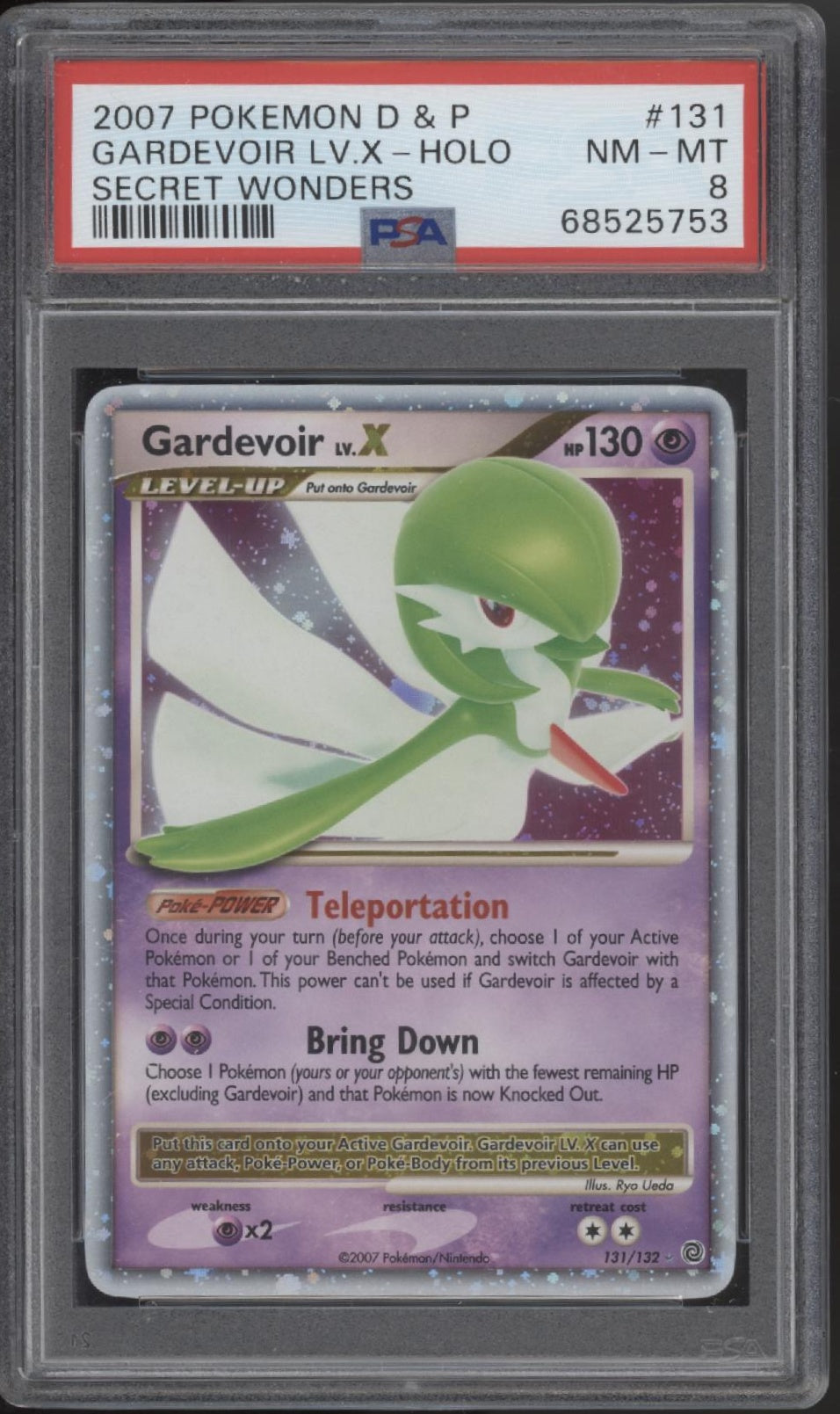 Gardevoir LV X Pokemon Secret Wonders Holo #131 PSA 8