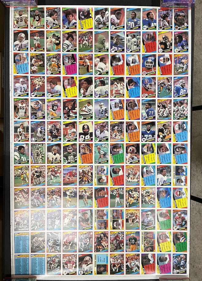 1984 Topps Football Full Set Uncut Sheets *See All Photos & Description*
