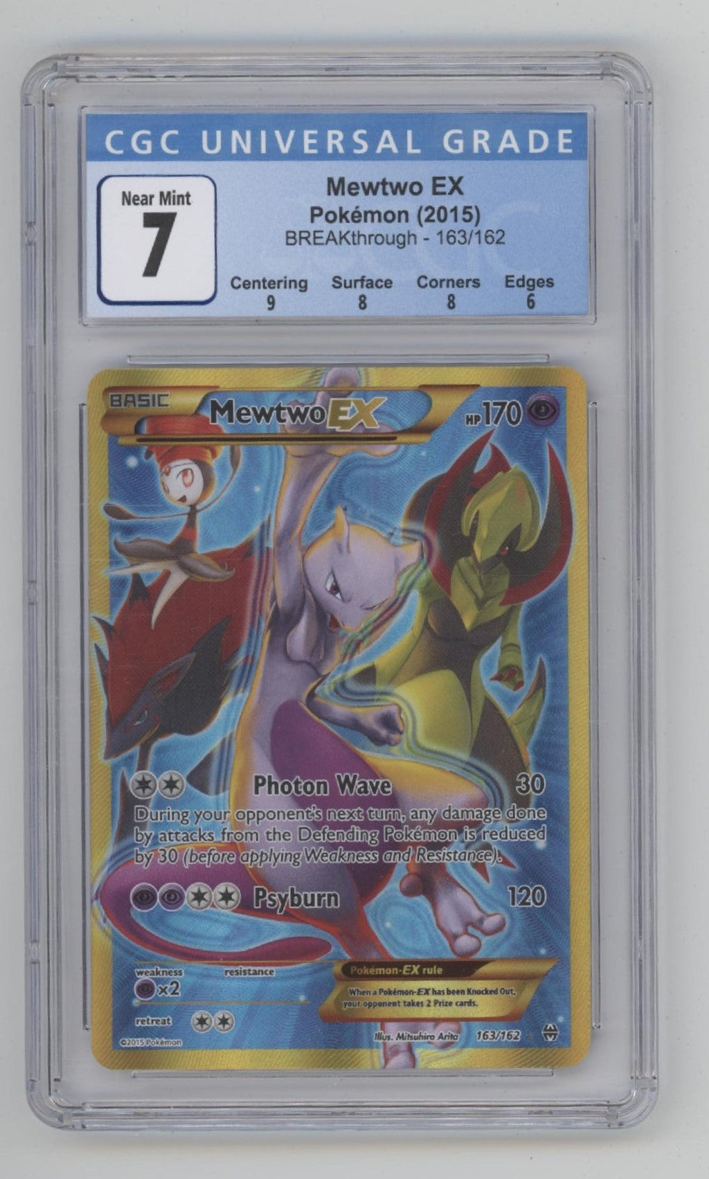 Mewtwo ex Pokemon Breakthrough #163 CGC 7