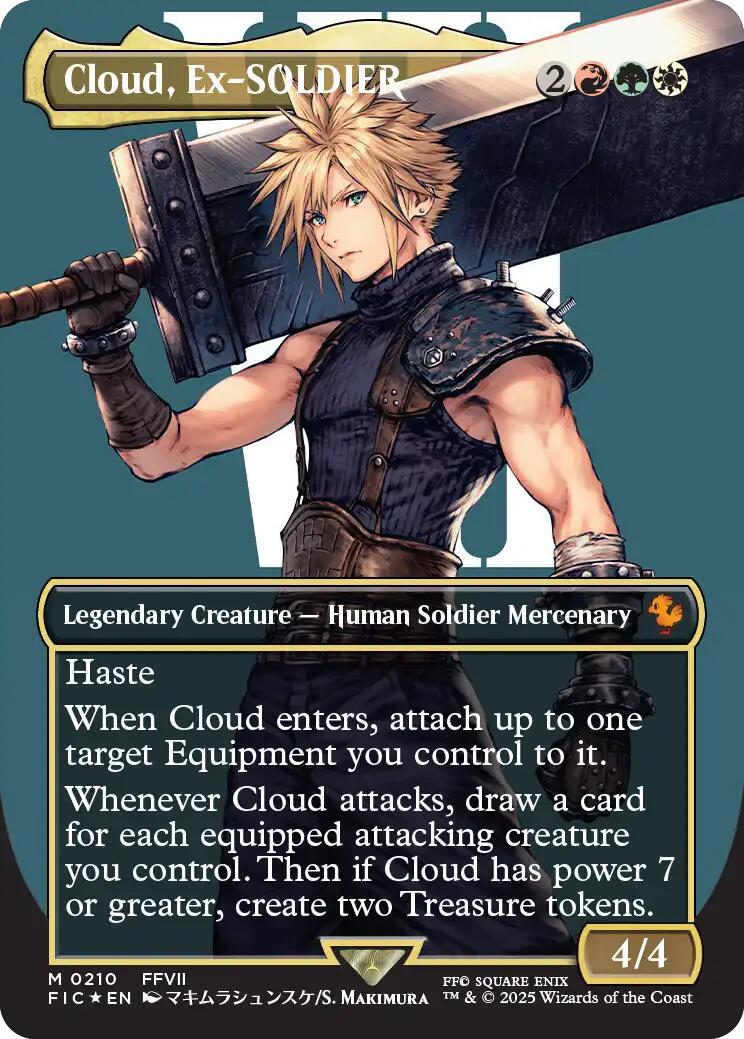 Cloud, Ex-SOLDIER (Borderless) (Surge Foil) [FIC] - Near Mint