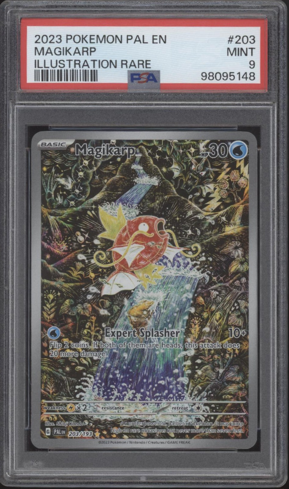 Magikarp Pokemon Paldea Evolved Illustration Rare #203 PSA 9 #2