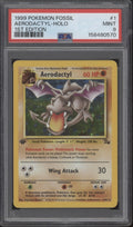 Aerodactyl Pokemon Fossil Holo 1st Edition #1 PSA 9