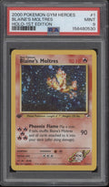 Blaine's Moltres Pokemon Gym Heroes Holo 1st Edition #1 PSA 9