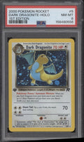 Dark Dragonite Pokemon Team Rocket Holo 1st Edition #5 PSA 8