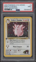 Erika's Clefable Pokemon Gym Heroes Holo 1st Edition #3 PSA 9