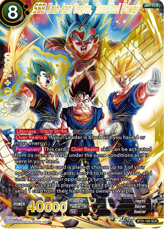 SSB Kaio-ken Vegito, True God Power (SCR) (BT31-150) [Impact Beyond Dimensions]