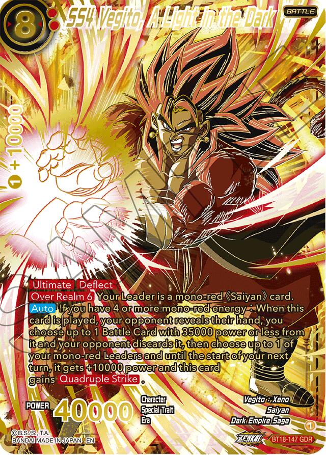 SS4 Vegito, A Light in the Dark (GDR) (BT18-147) [Impact Beyond Dimensions]