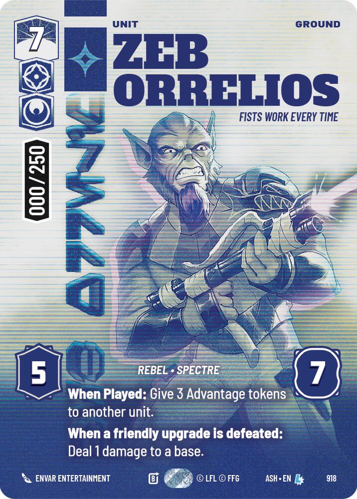 Zeb Orrelios - Fists Work Every Time (918) (Serialized) (918) [Ashes of the Empire]