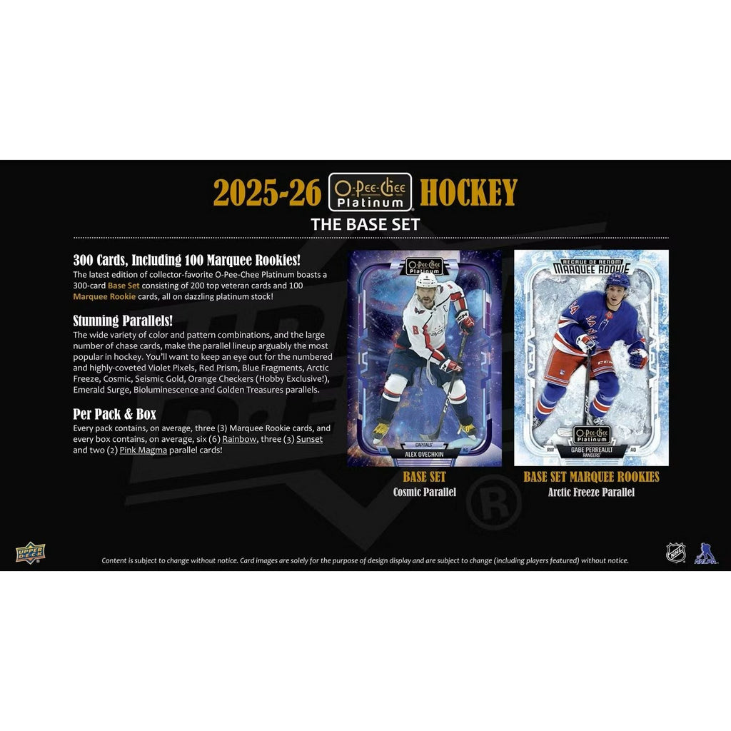 2025-26 Upper Deck O-Pee-Chee Platinum Hockey Hobby Box *Contact Us To Order*