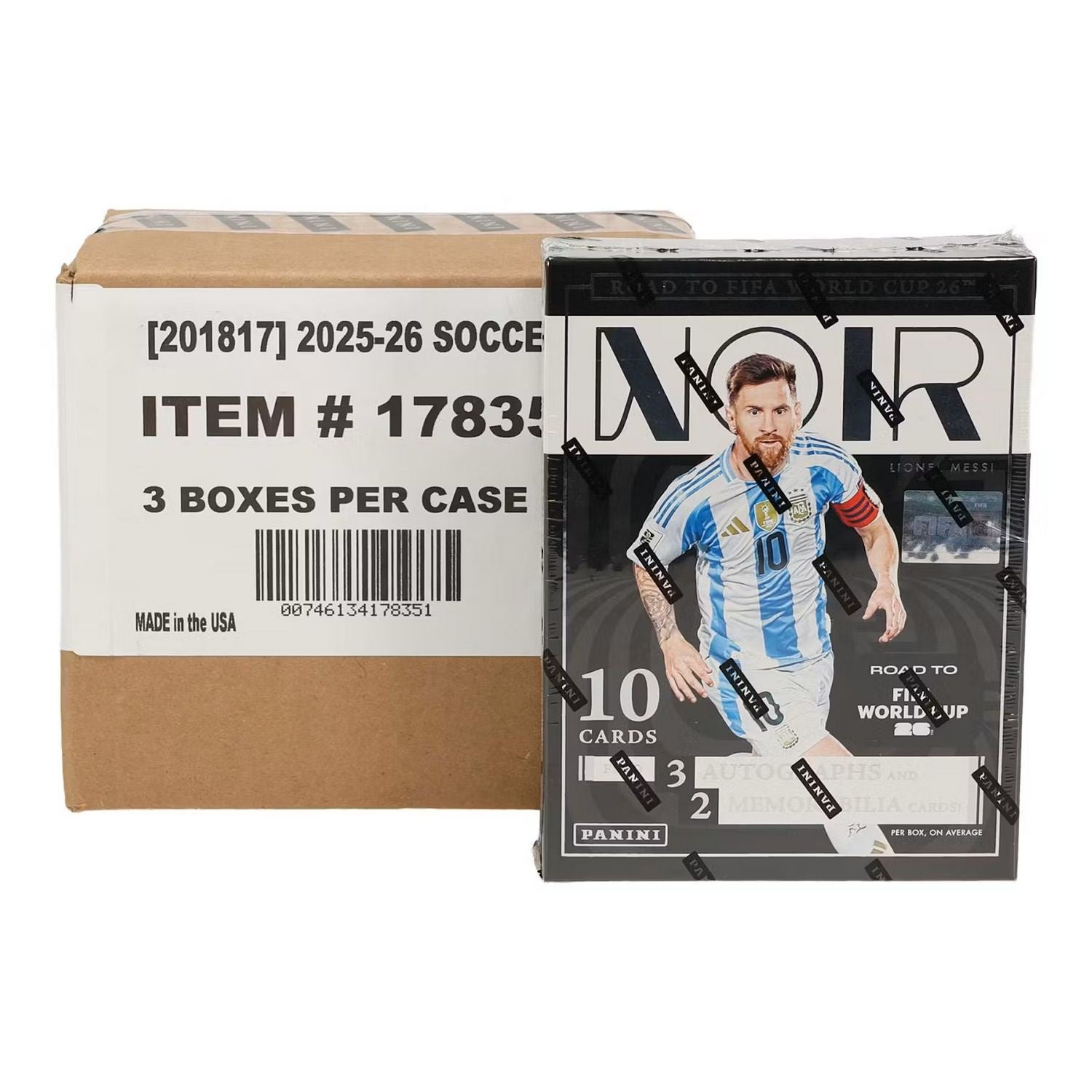 2025-26 Panini Noir Road to FIFA World Cup Soccer Hobby 3-Box Case