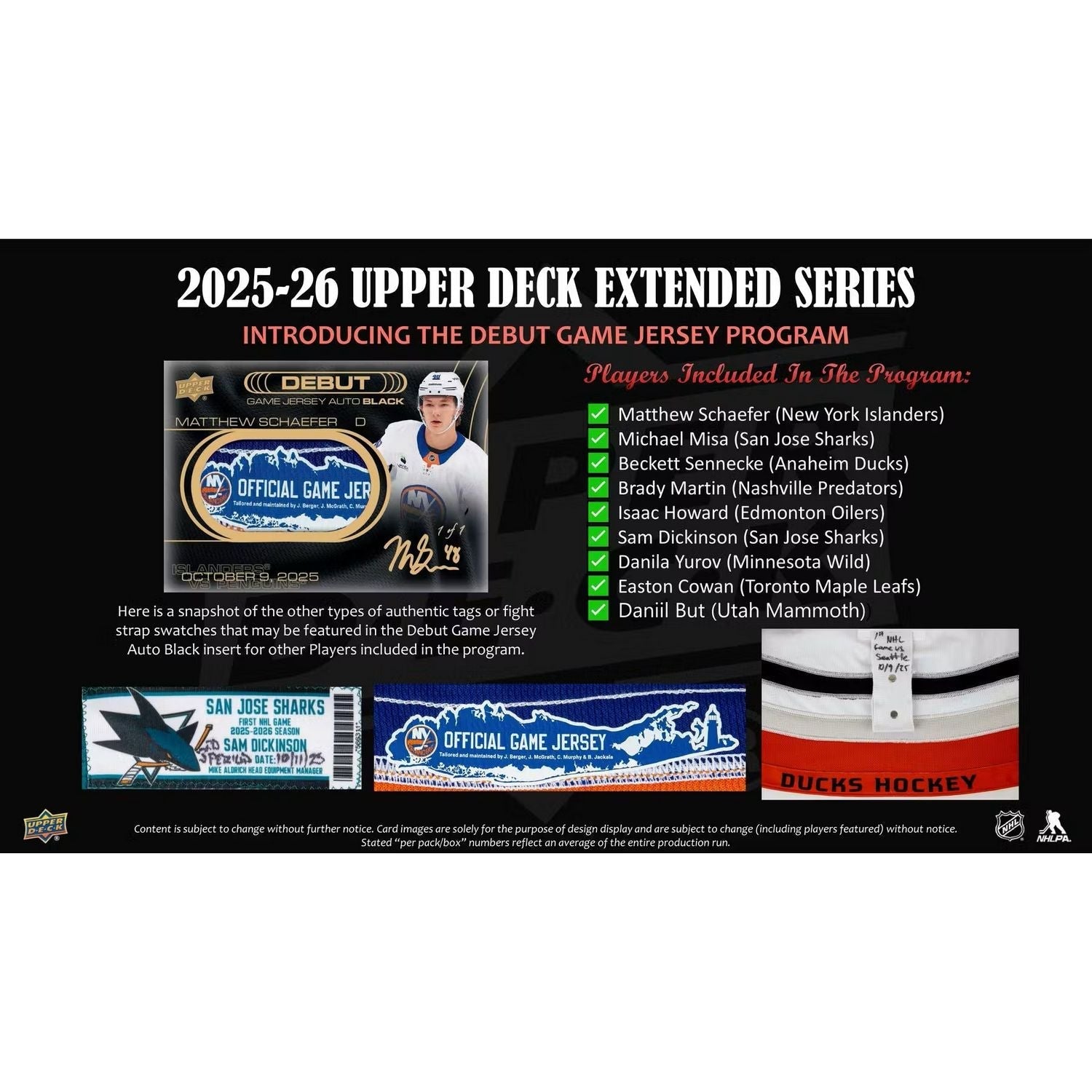 2025-26 Upper Deck Extended Series Hockey Hobby Box *Contact Us To Order*