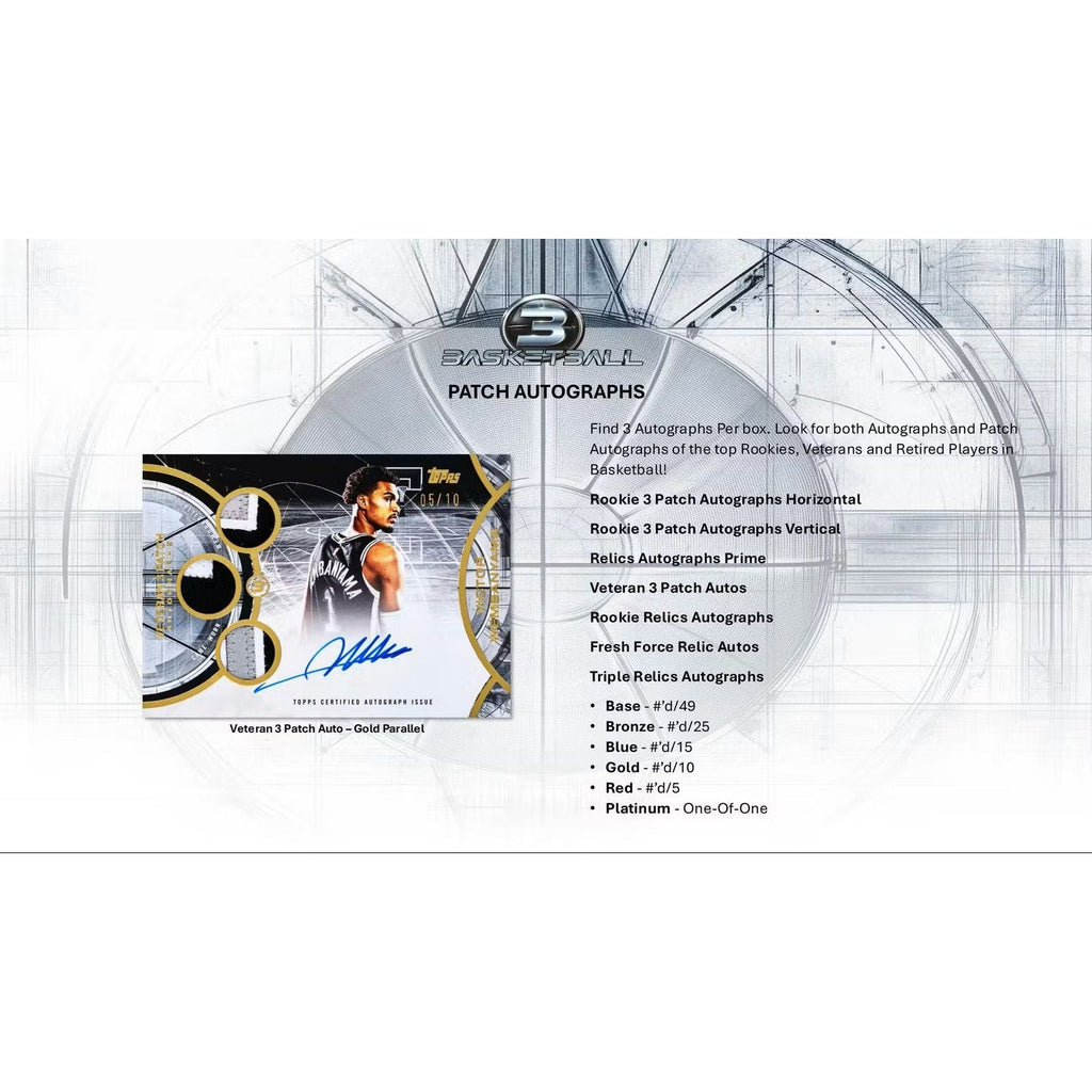 2025-26 Topps Three Basketball Hobby Box